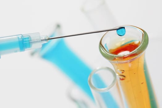 Drops with test tubes
