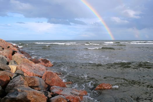 Outside the harbour of Öster Hurup in the Kattegatt/Denmark