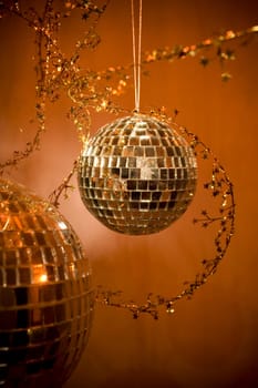 Christmas decoration with mirror balls