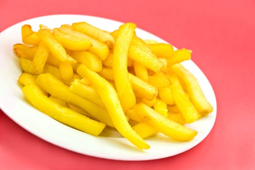French fries - on red