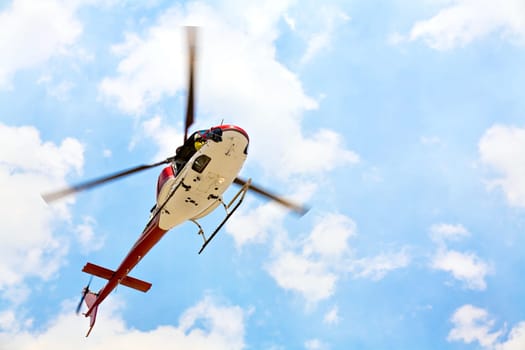 helicopter with pilot