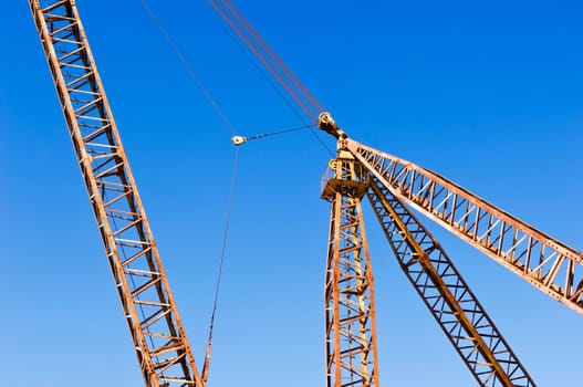 Lifting crane at a marble quarry