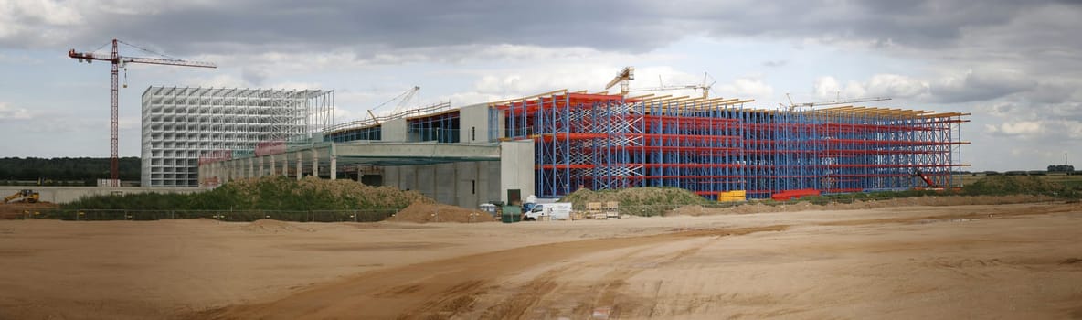 Construction site in the industrial park