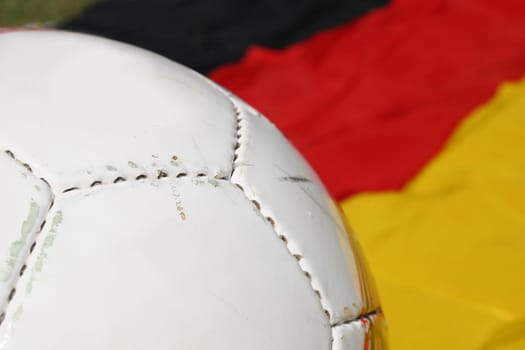 Ball in front of German flag