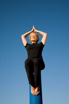Yoga Woman - Eyes Closed