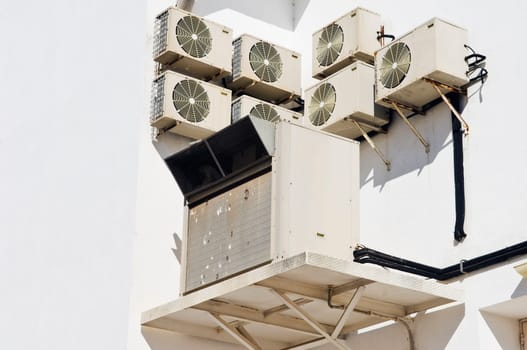 Air conditioner units in the wall