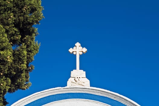 Cross over a cemetery entrance