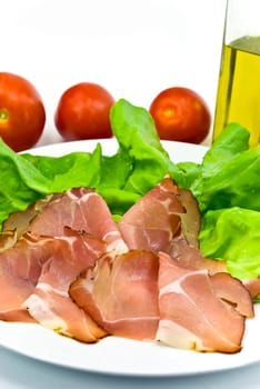 Smoked ham slices