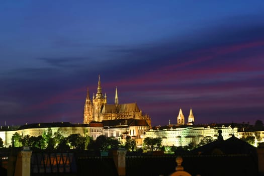 Prague - Hradčany in the evening