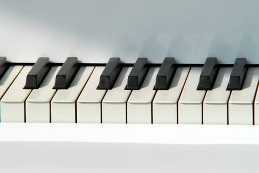 white piano