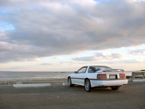 White Sportscar