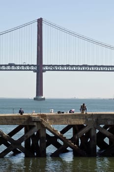 Fishing in Tagus River