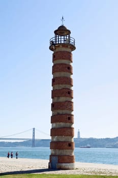 Old lighthouse in the Tagus estuary