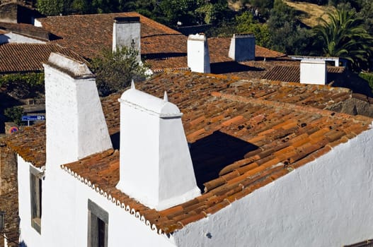 Traditional roofs in Monsaraz