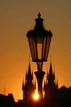 Sunrise over Prague