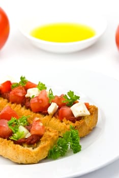 Sandwiches with bruschetta