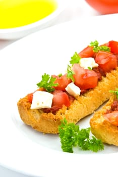 Sandwiches with bruschetta