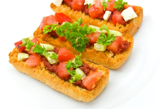 Sandwiches with bruschetta