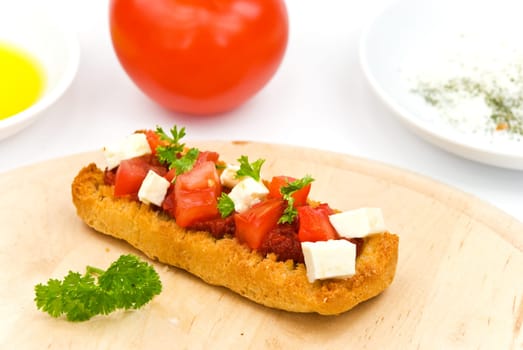 Sandwiches with bruschetta