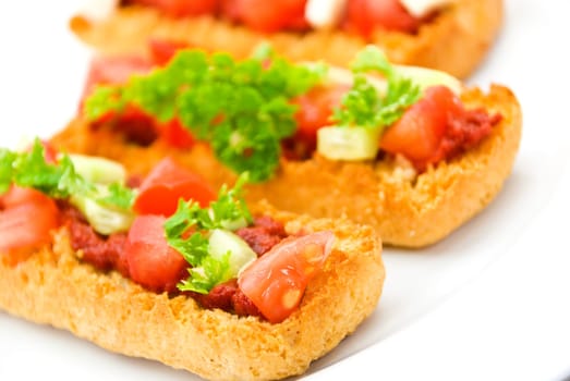 Sandwiches with bruschetta