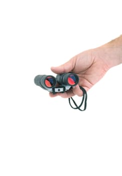 Hand with binoculars