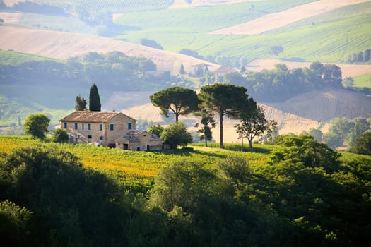 farmhouse in Italian countryside