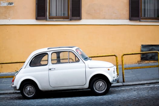 compact car on Italian street