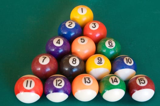 billiard-table with fifteen balls