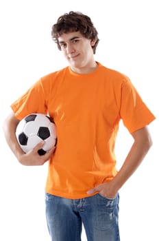 young with soccer ball