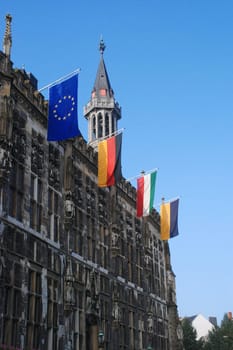 Aachen City Hall flags