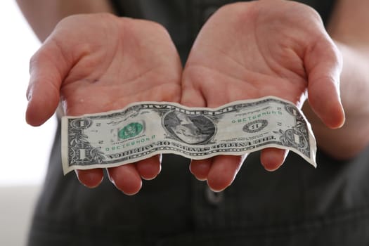 Showing money