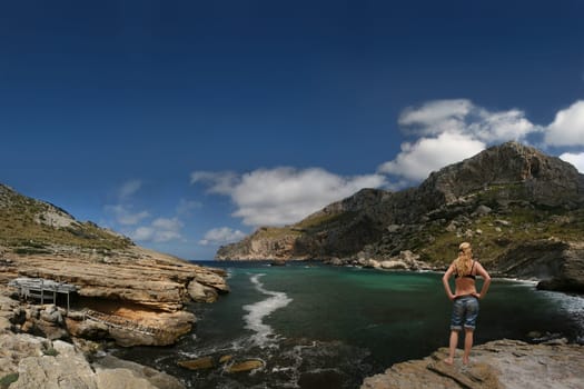 Sexy woman,dream bay Figuera,Mallorca