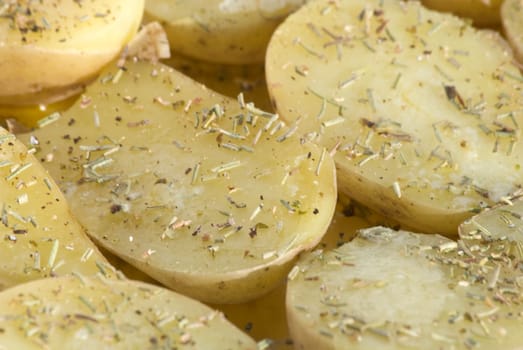 Raw rosemary potatoes