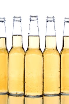 beer bottles closeup