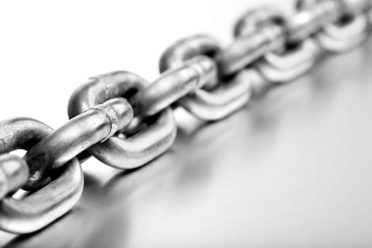 heavy chain on brushed metal