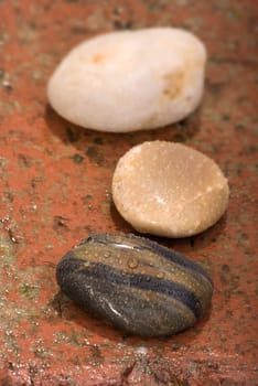 Three pebbles