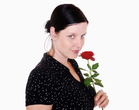 Woman with rose