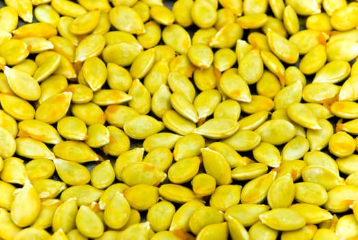 Fresh,raw seeds of Hokkaido pumpkin