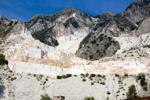 quarry of white marble