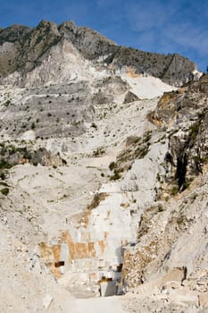 quarry of white marble