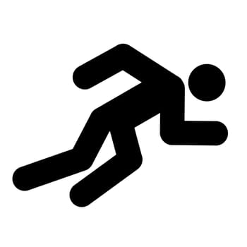 logo of athleticism, black silhouette of