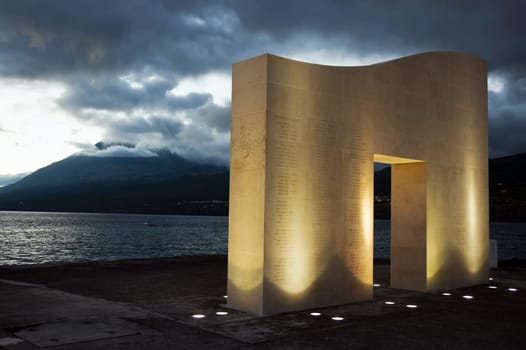 Monument to whalers in Lages do Pico