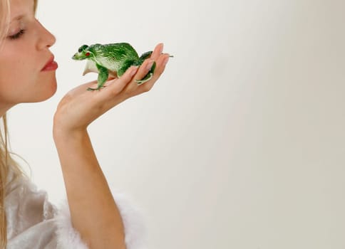 Princess kissing frog