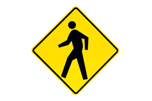 pedestrian crossing sign isolated