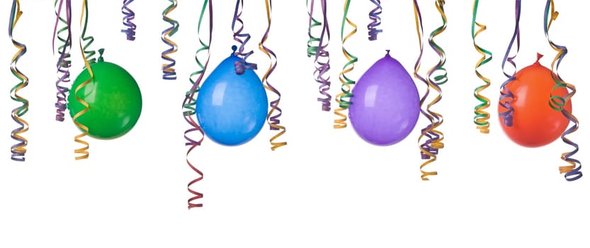 balloons and confetti