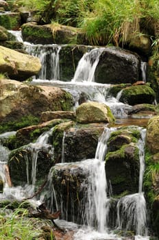 Small waterfall in the Harz Mountains.