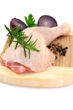 raw chicken leg