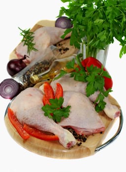 raw chicken drumsticks