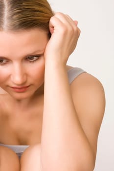 portrait of sad woman