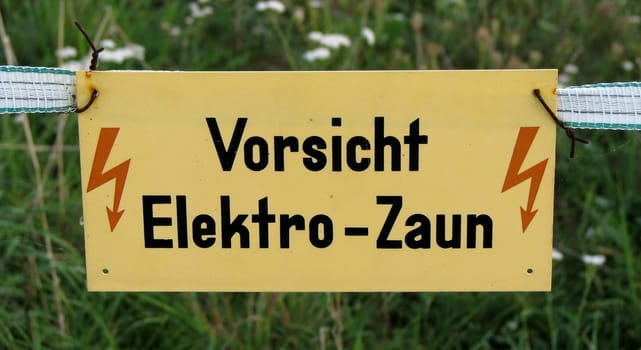 Sign Beware Electric Fence